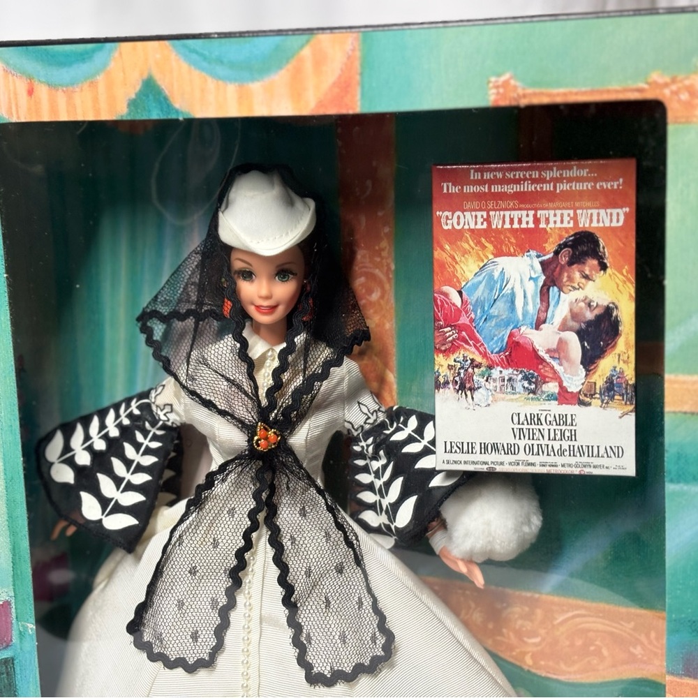 Barbie Gone with the Wind Doll in Black and White Outfit